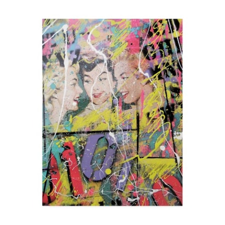 David Drioton 'Girls Night Graffiti' Canvas Art,14x19